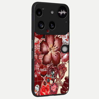  Aesthetic Little Freak back cover For Nothing Phone 3 slim fit glass case with vibrant aesthetic design