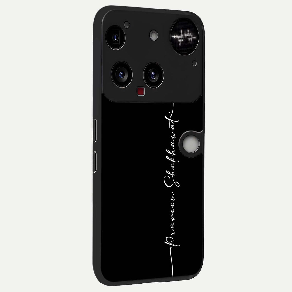  Black Tune Custom Name back cover For Nothing Phone 3 slim fit glass case with vibrant aesthetic design