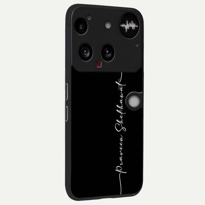  Black Tune Custom Name back cover For Nothing Phone 3 slim fit glass case with vibrant aesthetic design