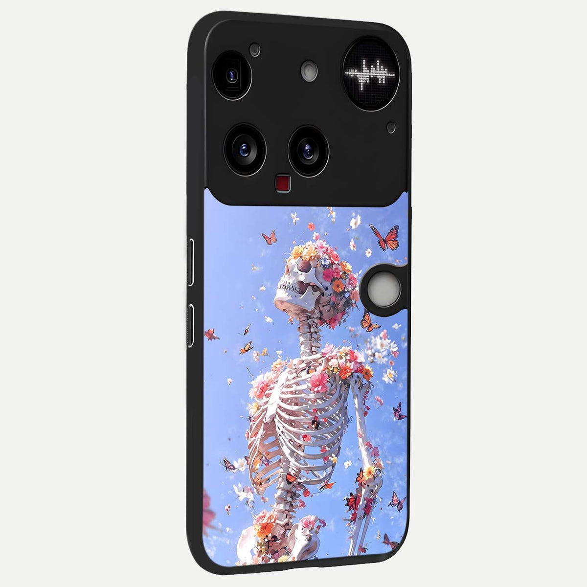  Bloom Beyond Bones back cover For Nothing Phone 3 slim fit glass case with vibrant aesthetic design