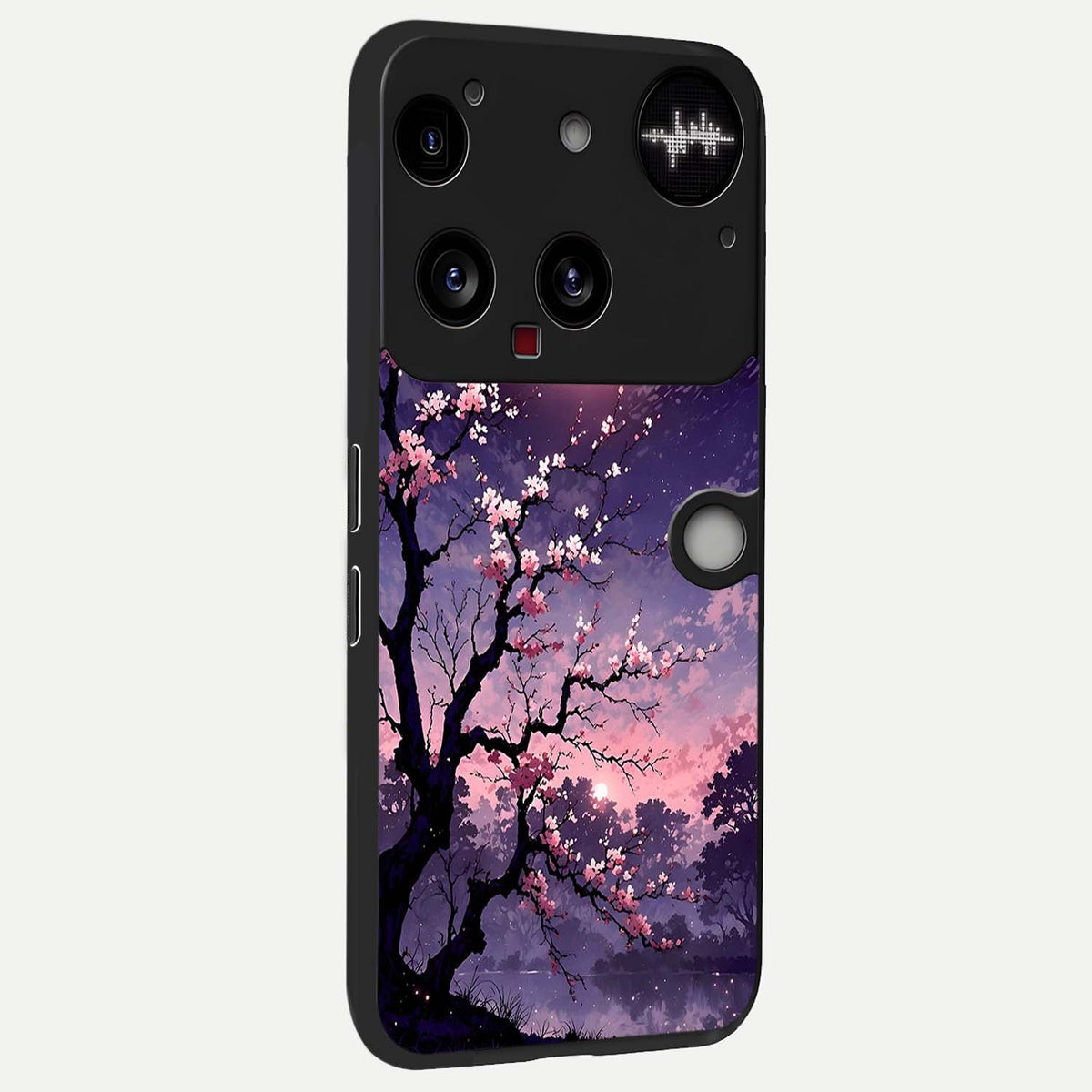  Blossom Pink Moon back cover For Nothing Phone 3 slim fit glass case with vibrant aesthetic design