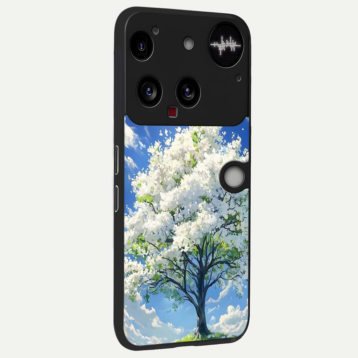  Blossom Sky Serenity back cover For Nothing Phone 3 slim fit glass case with vibrant aesthetic design