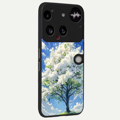  Blossom Sky Serenity back cover For Nothing Phone 3 slim fit glass case with vibrant aesthetic design