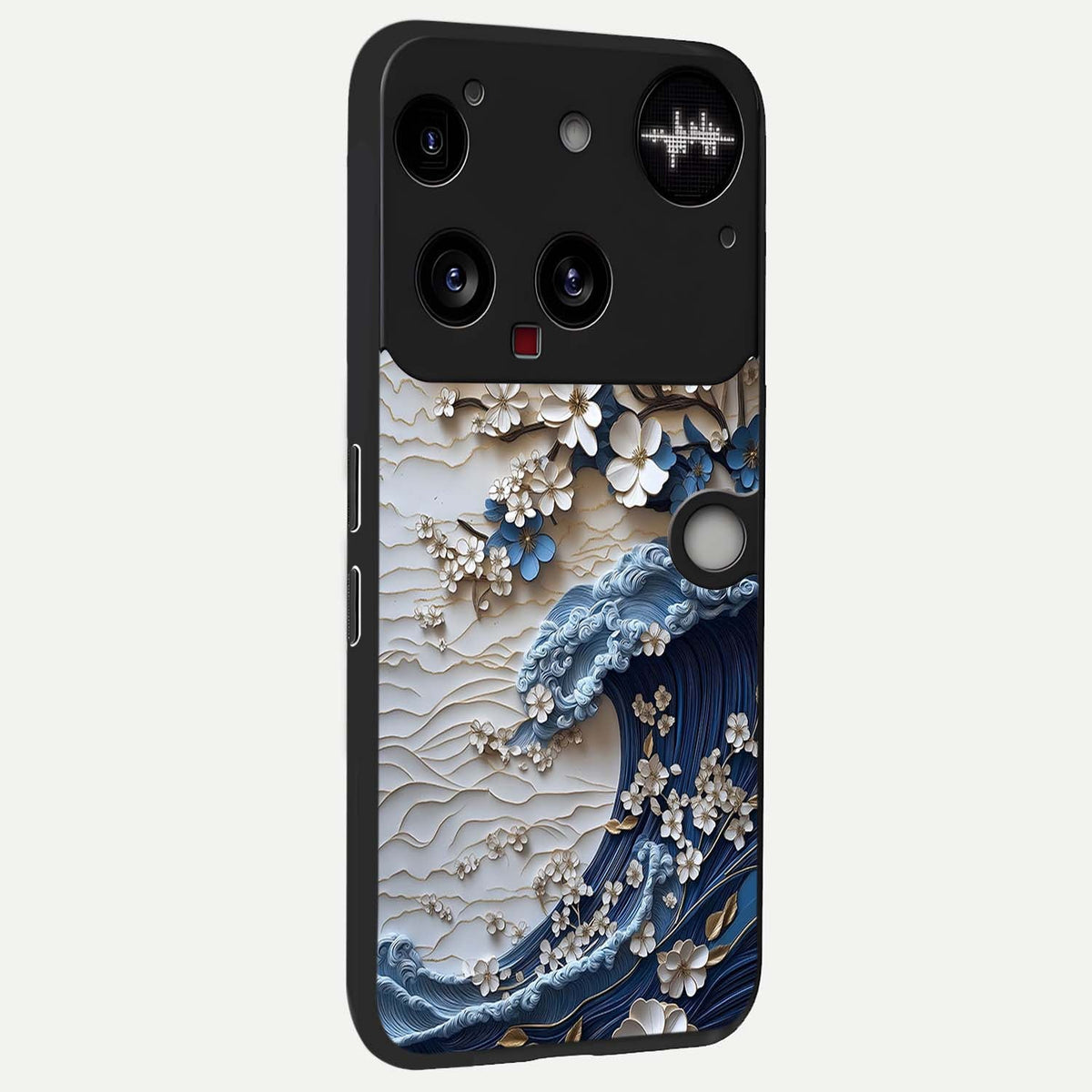 Blossom Wave Art back cover For Nothing Phone 3 slim fit glass case with vibrant aesthetic design