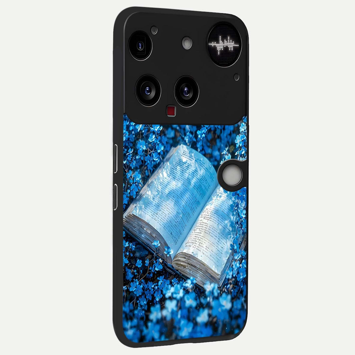  Blue Bloom Tales back cover For Nothing Phone 3 slim fit glass case with vibrant aesthetic design