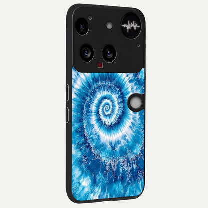  Blue Galaxy Wave back cover For Nothing Phone 3 slim fit glass case with vibrant aesthetic design