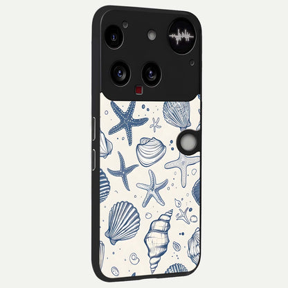  Blue Ocean Outline back cover For Nothing Phone 3 slim fit glass case with vibrant aesthetic design