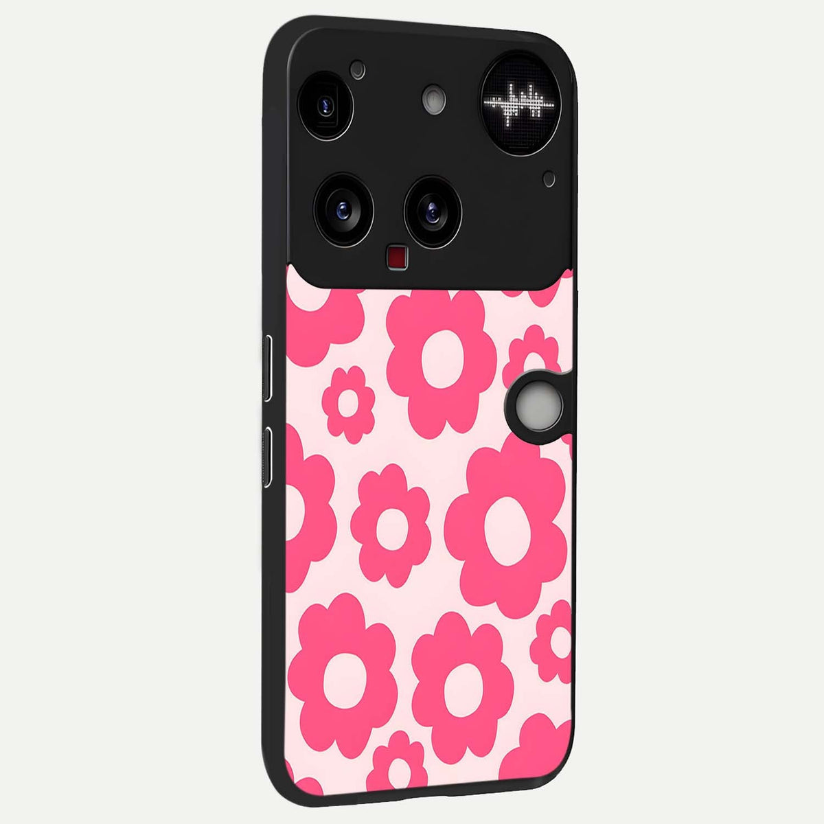  Blush Flower Pop back cover For Nothing Phone 3 slim fit glass case with vibrant aesthetic design