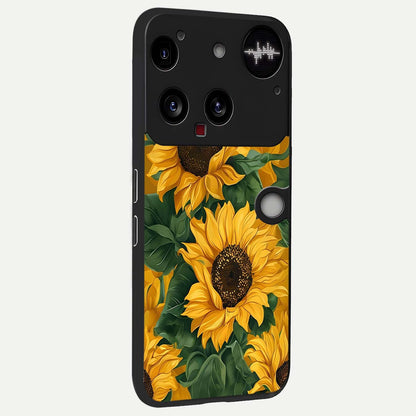  Bright Sunflower Bloom back cover For Nothing Phone 3 slim fit glass case with vibrant aesthetic design
