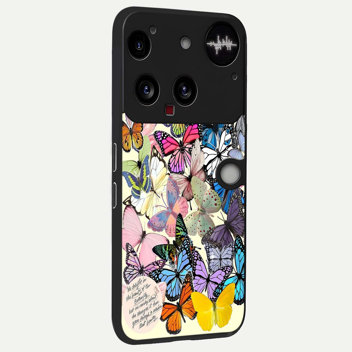  Butterflies Petal Dream back cover For Nothing Phone 3 slim fit glass case with vibrant aesthetic design