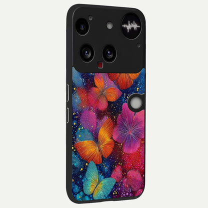  Butterfly Dream Mist back cover For Nothing Phone 3 slim fit glass case with vibrant aesthetic design