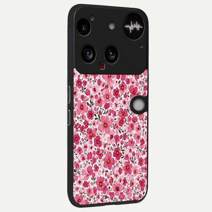  Cherry Blossom Charm back cover For Nothing Phone 3 slim fit glass case with vibrant aesthetic design