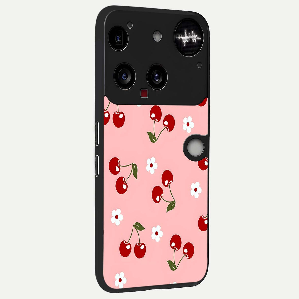  Cherry Love Mood back cover For Nothing Phone 3 slim fit glass case with vibrant aesthetic design