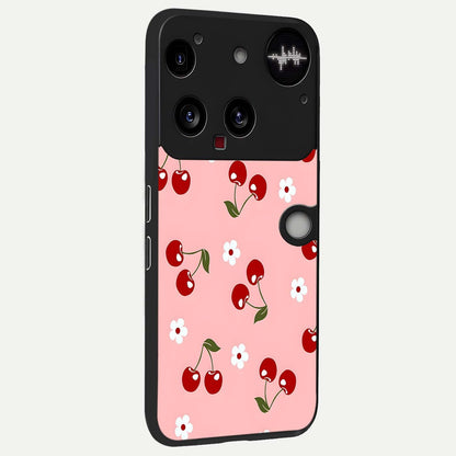  Cherry Love Mood back cover For Nothing Phone 3 slim fit glass case with vibrant aesthetic design