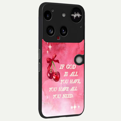  Cherry Quote back cover For Nothing Phone 3 slim fit glass case with vibrant aesthetic design