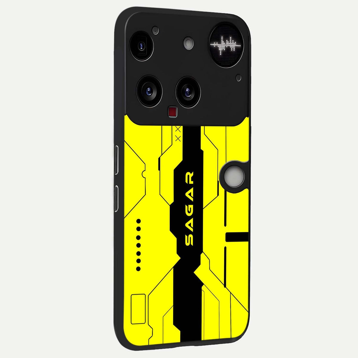  Circuit CYBERPUNK Custom Name back cover For Nothing Phone 3 slim fit glass case with vibrant aesthetic design