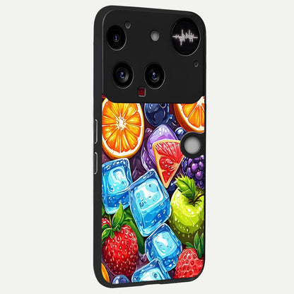  Colorful Fruits with Ice back cover For Nothing Phone 3 slim fit glass case with vibrant aesthetic design
