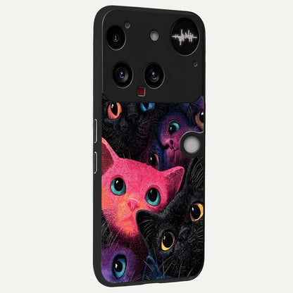  Cosmic Cats Dreams back cover For Nothing Phone 3 slim fit glass case with vibrant aesthetic design