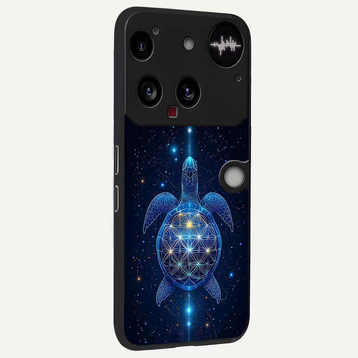  Crimson Blue Turtle back cover For Nothing Phone 3 slim fit glass case with vibrant aesthetic design