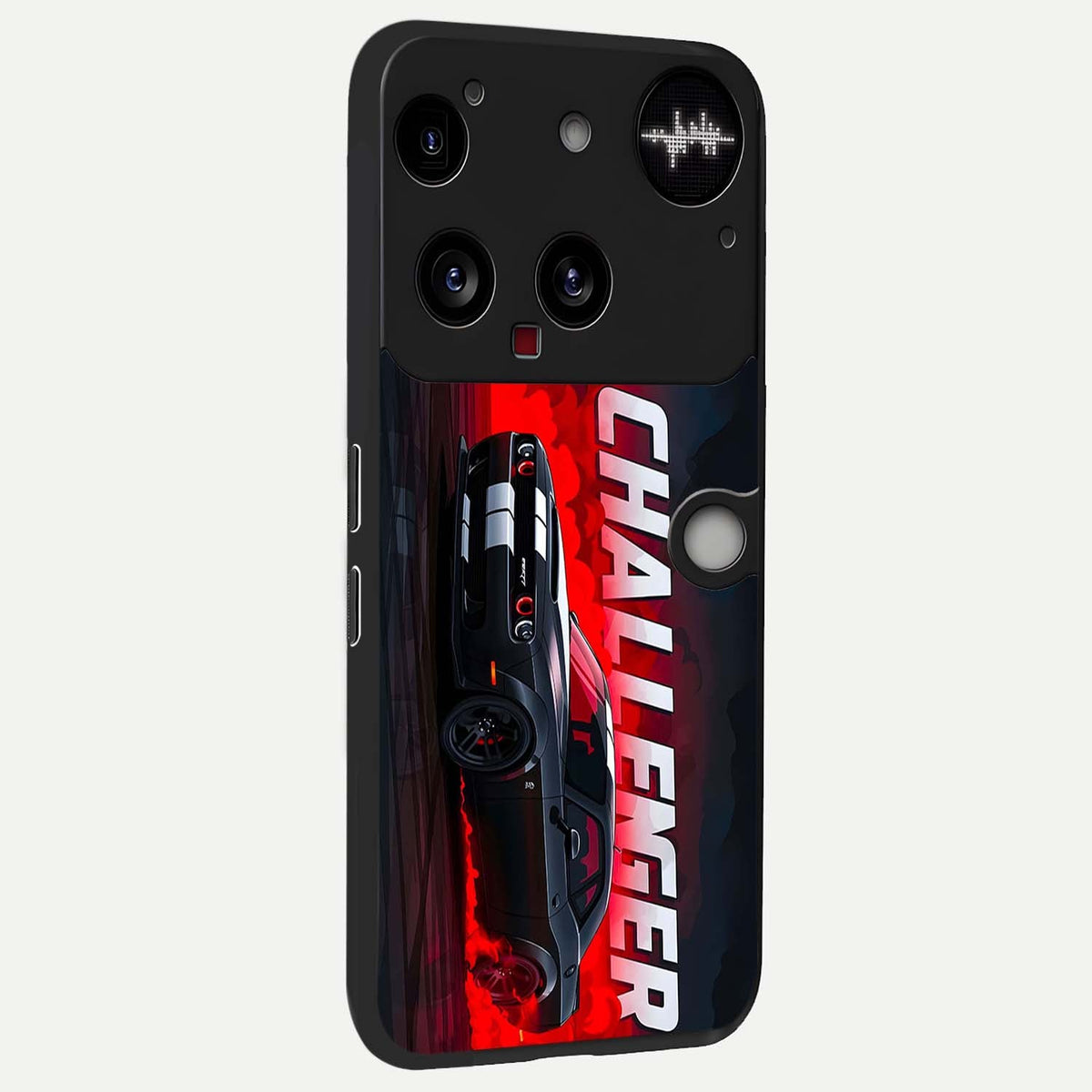  Crimson Challenger Fury back cover For Nothing Phone 3 slim fit glass case with vibrant aesthetic design