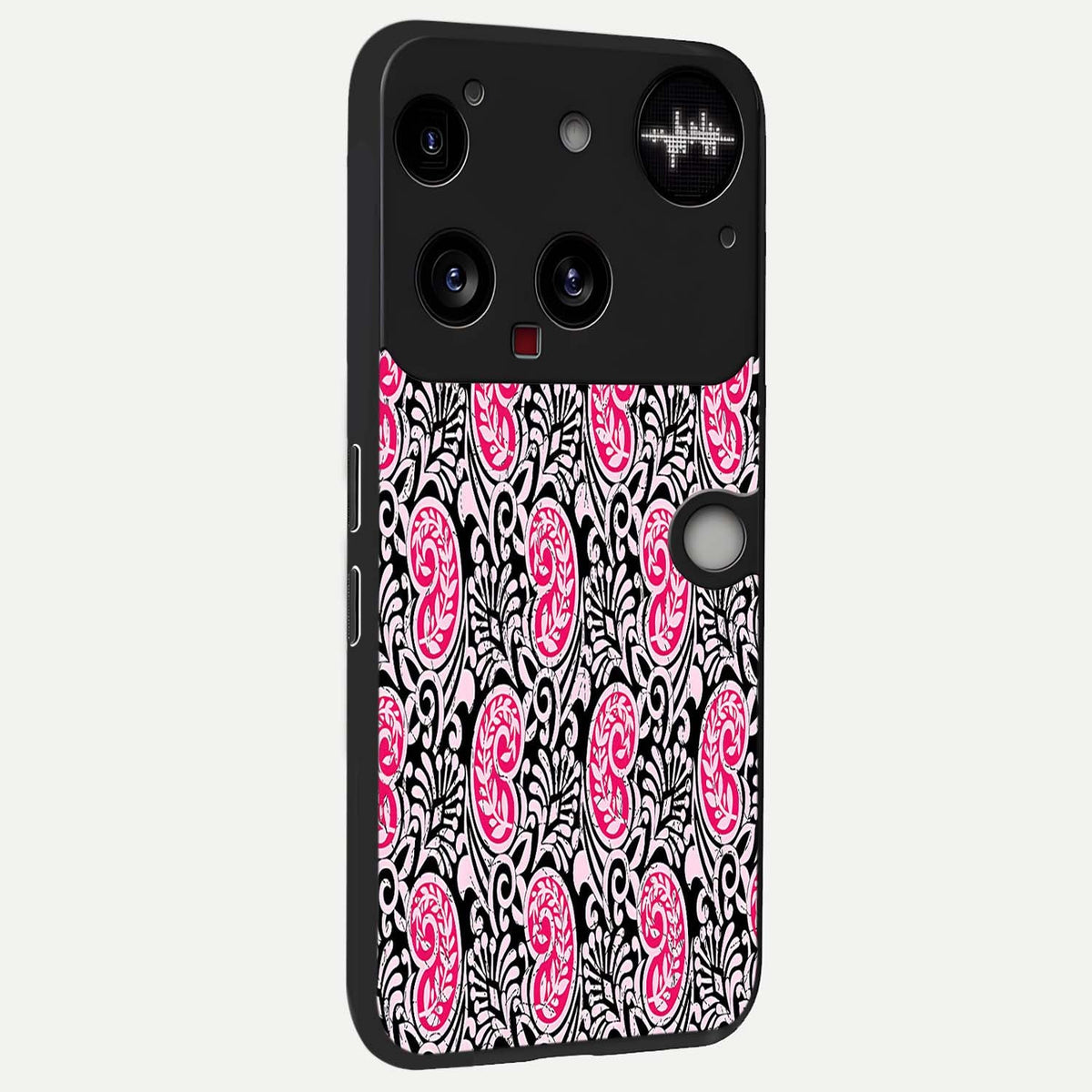  Crimson Paisley Charm back cover For Nothing Phone 3 slim fit glass case with vibrant aesthetic design