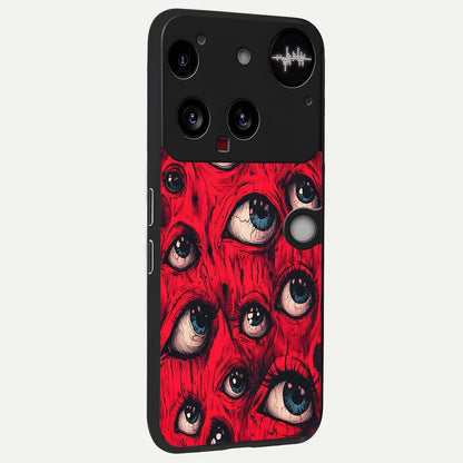  Crimson Watch Eyes back cover For Nothing Phone 3 slim fit glass case with vibrant aesthetic design