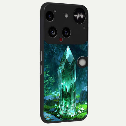  Emerald Light Crystal back cover For Nothing Phone 3 slim fit glass case with vibrant aesthetic design