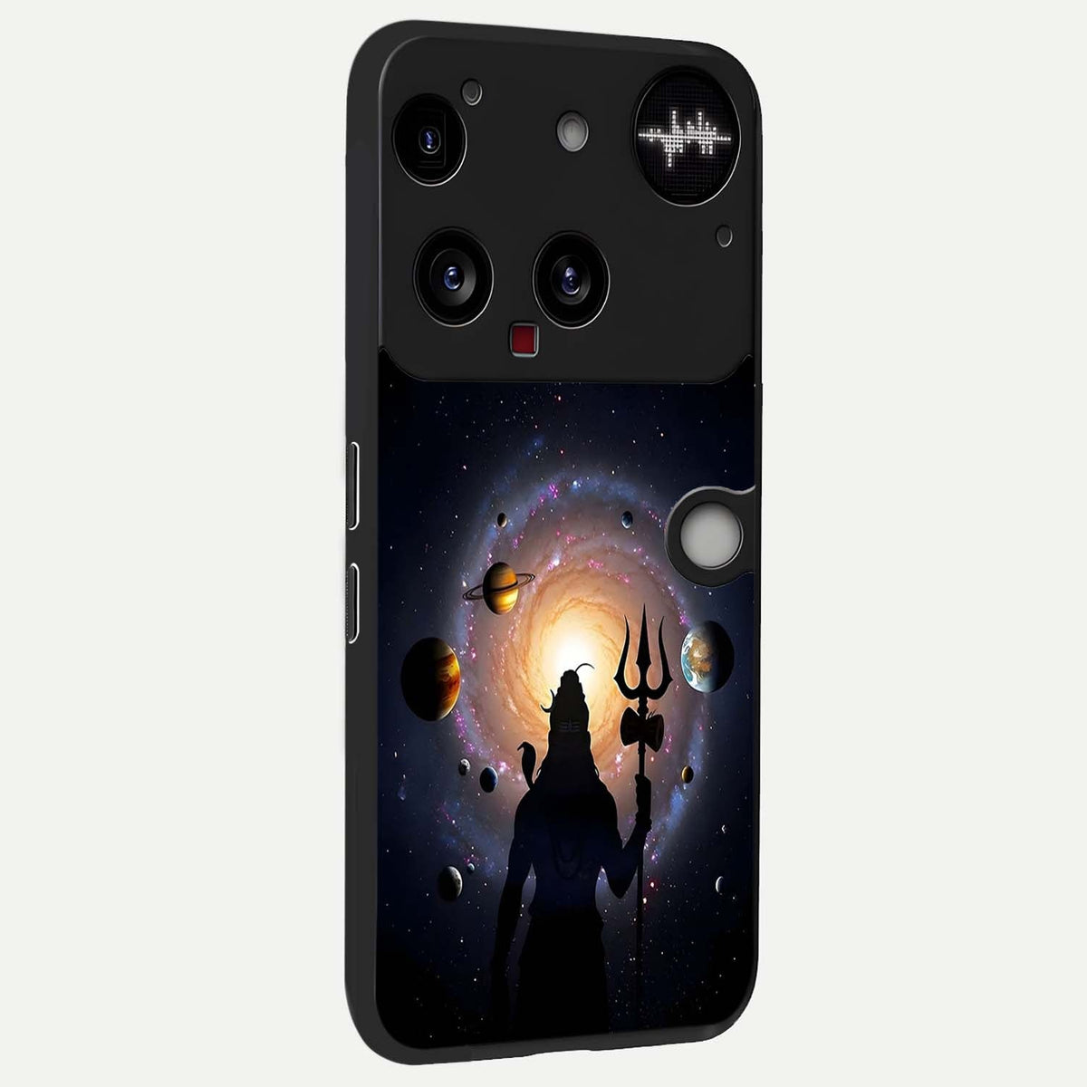  Galactic Shiva Vision back cover For Nothing Phone 3 slim fit glass case with vibrant aesthetic design