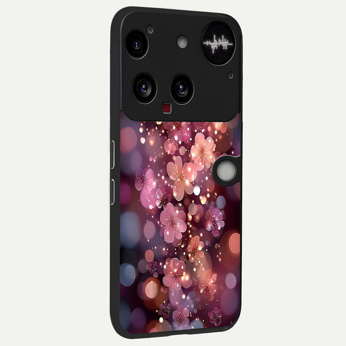  Glowing Petal Bliss back cover For Nothing Phone 3 slim fit glass case with vibrant aesthetic design