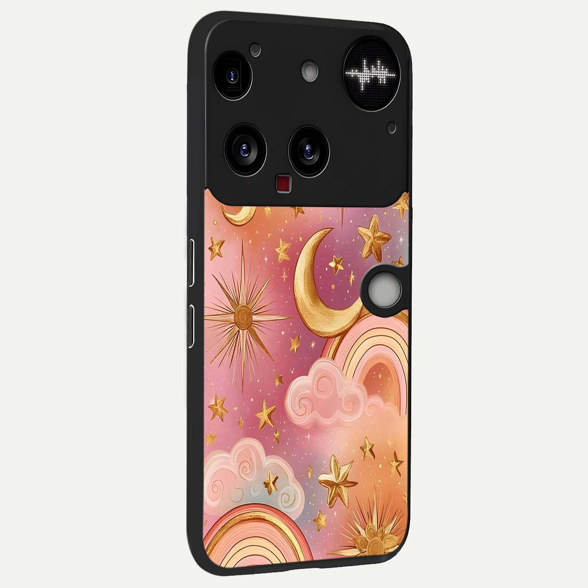  Golden Celestial Dreams back cover For Nothing Phone 3 slim fit glass case with vibrant aesthetic design