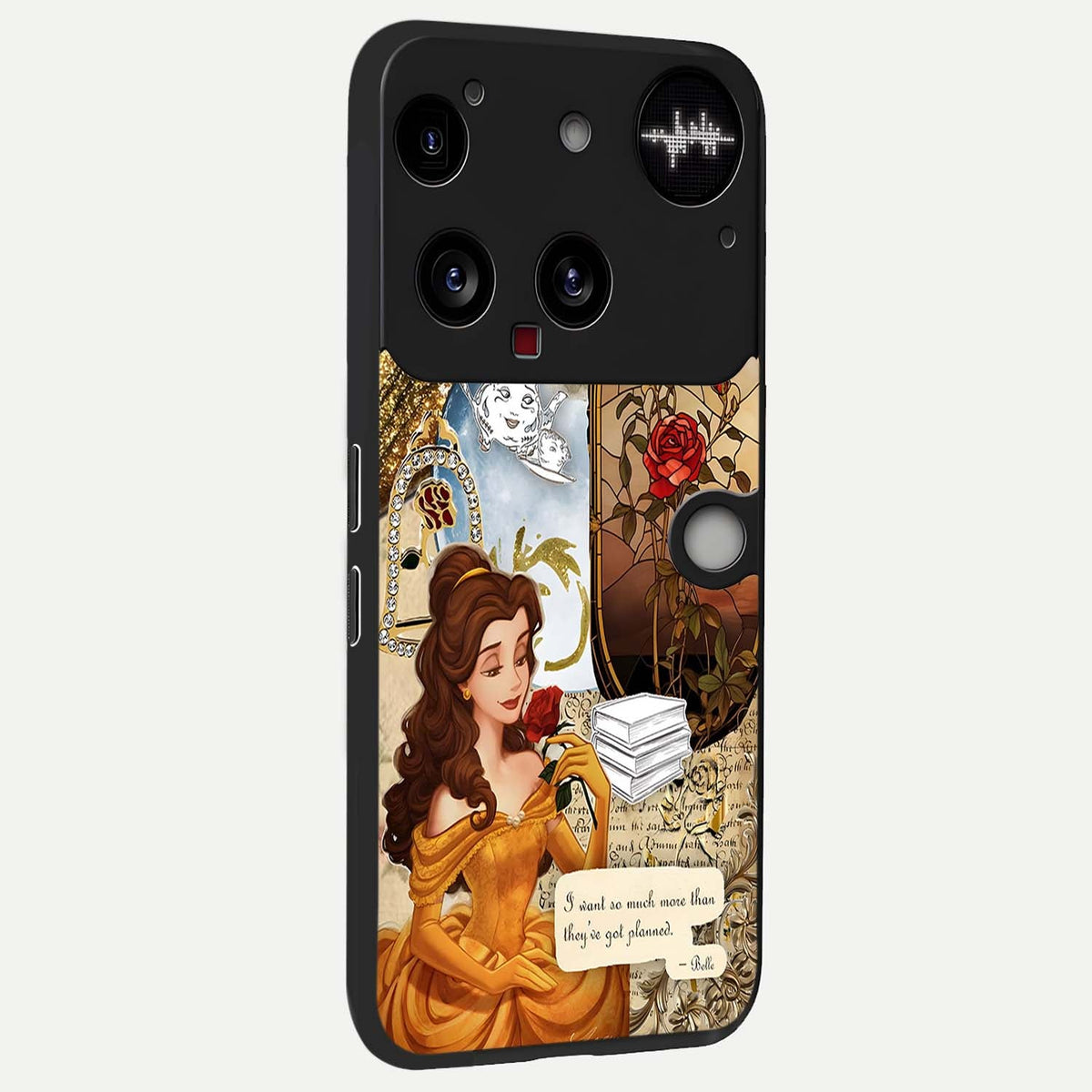  Golden Dream Belle back cover For Nothing Phone 3 slim fit glass case with vibrant aesthetic design