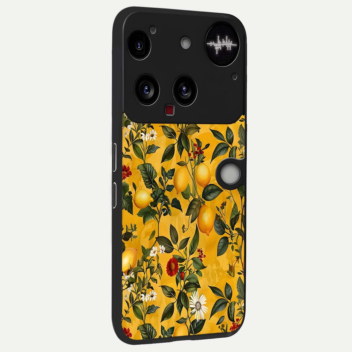  Golden Lemon Field back cover For Nothing Phone 3 slim fit glass case with vibrant aesthetic design