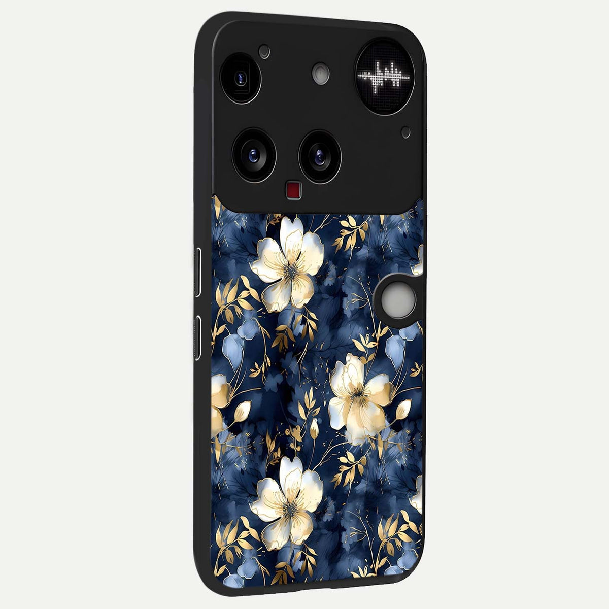  Golden Midnight Bloom back cover For Nothing Phone 3 slim fit glass case with vibrant aesthetic design
