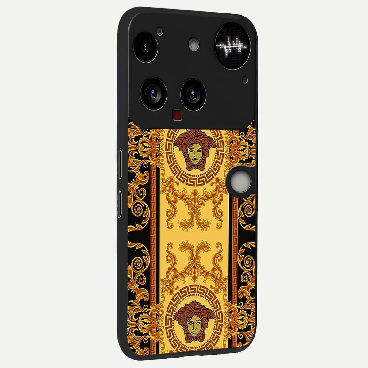  Golden Royal Heritage back cover For Nothing Phone 3 slim fit glass case with vibrant aesthetic design