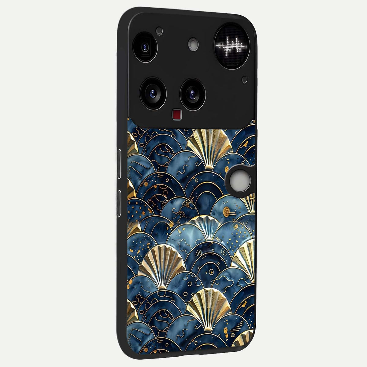  Golden Wave Luxe back cover For Nothing Phone 3 slim fit glass case with vibrant aesthetic design