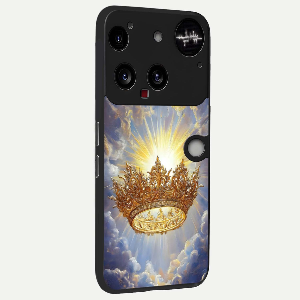  Heavenly Crown Light back cover For Nothing Phone 3 slim fit glass case with vibrant aesthetic design