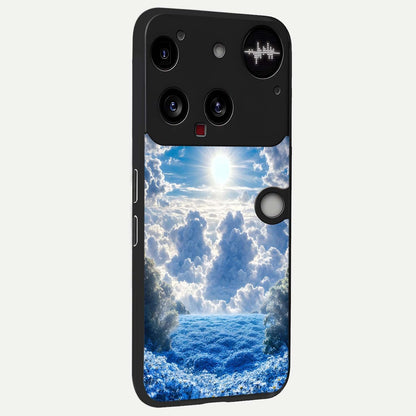  Heavenly Daisy Horizon back cover For Nothing Phone 3 slim fit glass case with vibrant aesthetic design