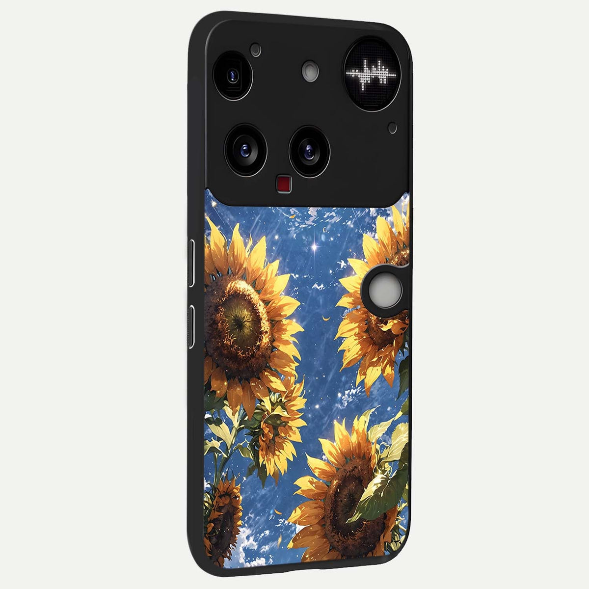  Heavenly Sunflower Rise back cover For Nothing Phone 3 slim fit glass case with vibrant aesthetic design