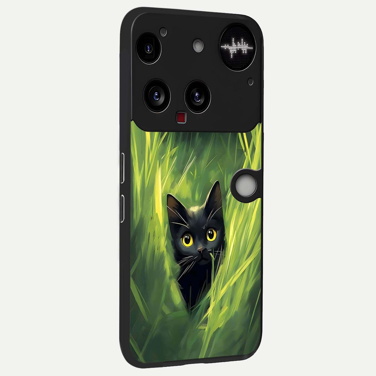  Hidden Cat Whisper back cover For Nothing Phone 3 slim fit glass case with vibrant aesthetic design