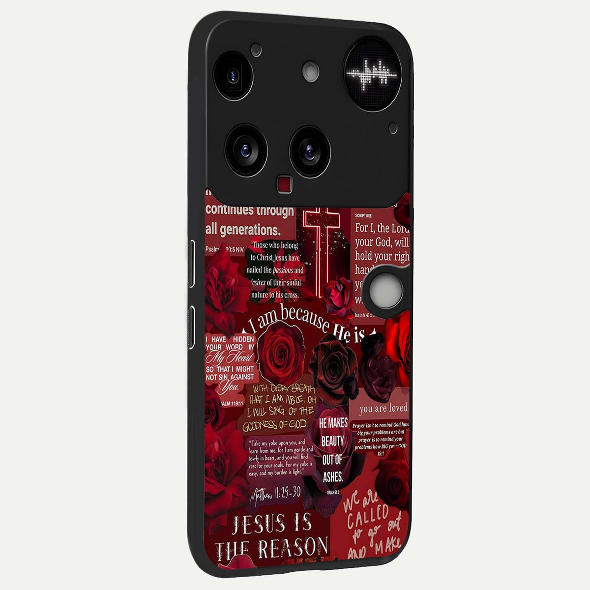  Jesus Love Heals back cover For Nothing Phone 3 slim fit glass case with vibrant aesthetic design