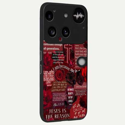  Jesus Love Heals back cover For Nothing Phone 3 slim fit glass case with vibrant aesthetic design