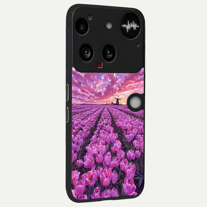  Lavender Dream Skies back cover For Nothing Phone 3 slim fit glass case with vibrant aesthetic design