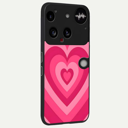  Layered Love Hearts back cover For Nothing Phone 3 slim fit glass case with vibrant aesthetic design