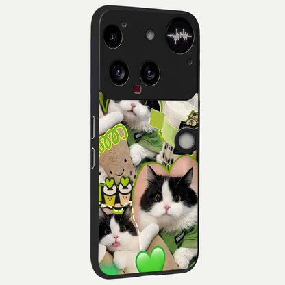  Matcha Cats Mood back cover For Nothing Phone 3 slim fit glass case with vibrant aesthetic design