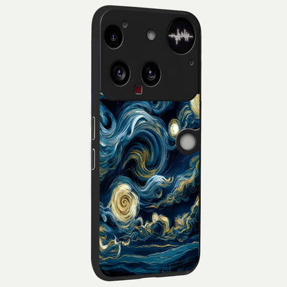  Midnight Sky Whirl back cover For Nothing Phone 3 slim fit glass case with vibrant aesthetic design