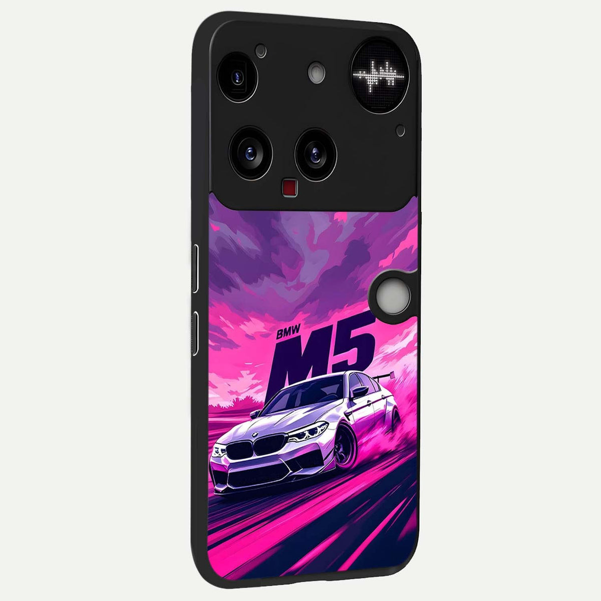  MS Neon Car back cover For Nothing Phone 3 slim fit glass case with vibrant aesthetic design