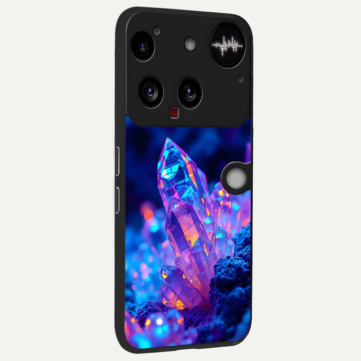  Neon Aura Shards back cover For Nothing Phone 3 slim fit glass case with vibrant aesthetic design