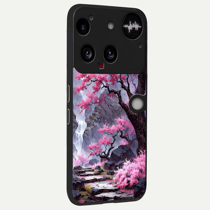  Pink Sunflower Glow back cover For Nothing Phone 3 slim fit glass case with vibrant aesthetic design