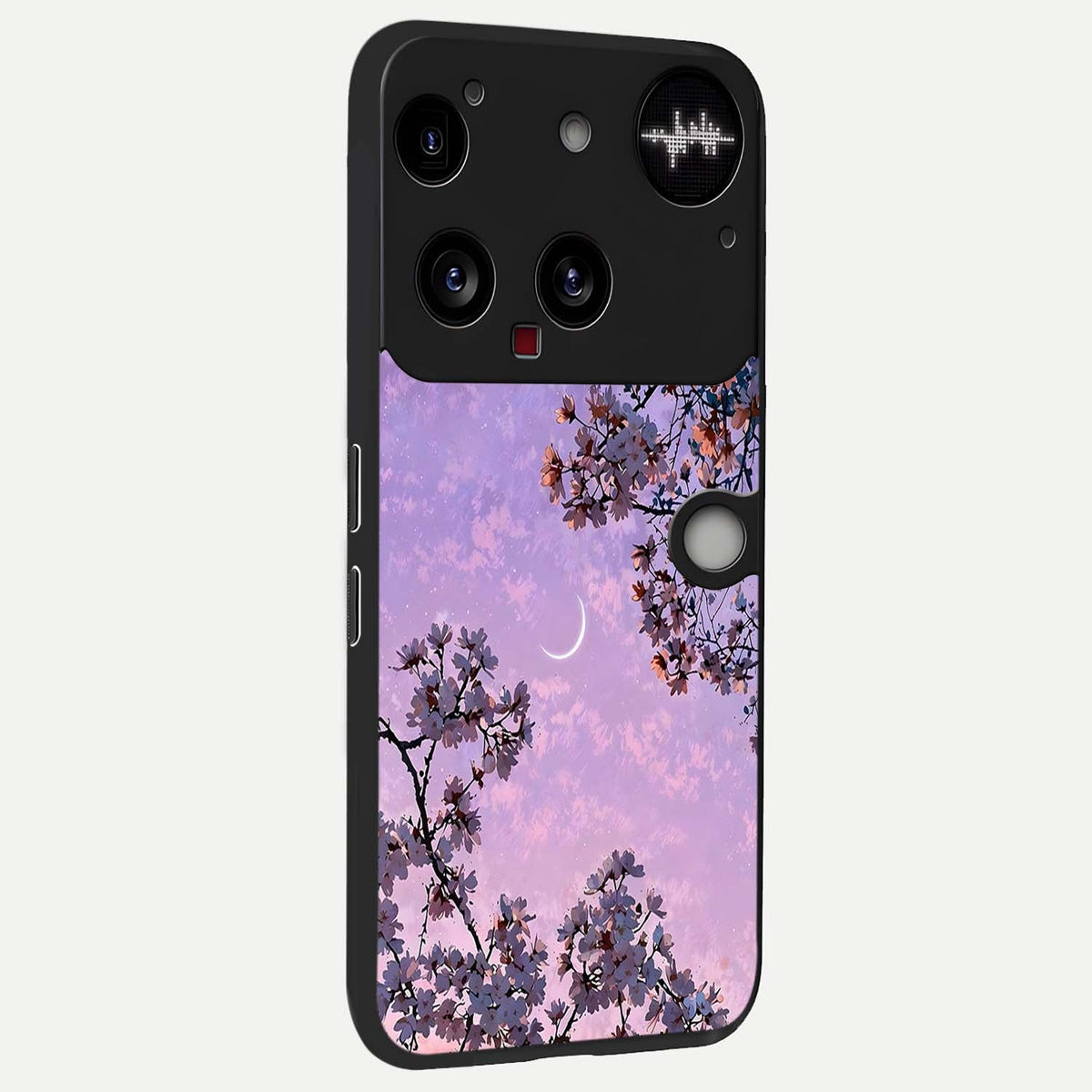  Purple Serenity Moon back cover For Nothing Phone 3 slim fit glass case with vibrant aesthetic design