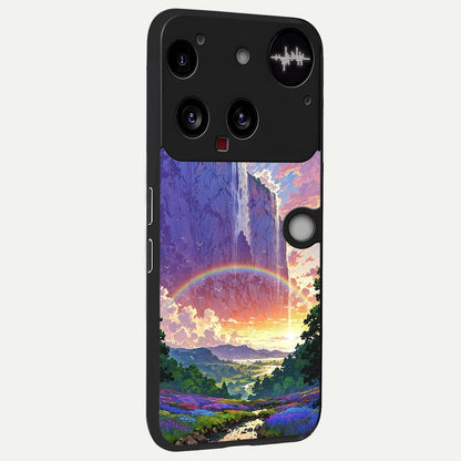  Rainbow Valley Dream back cover For Nothing Phone 3 slim fit glass case with vibrant aesthetic design